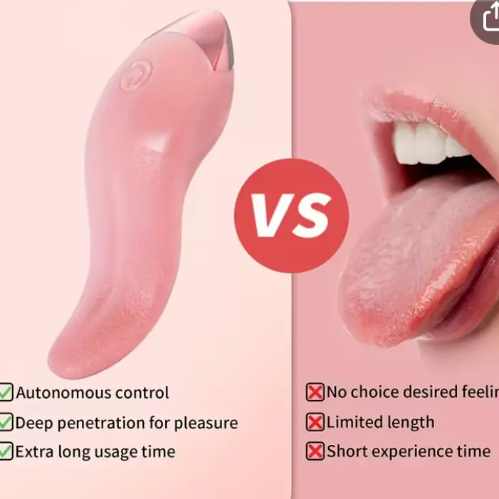 Vibrador de Lengua Hembra con Carga USB y 10 Frecuencias - 1 pieza's photo #1