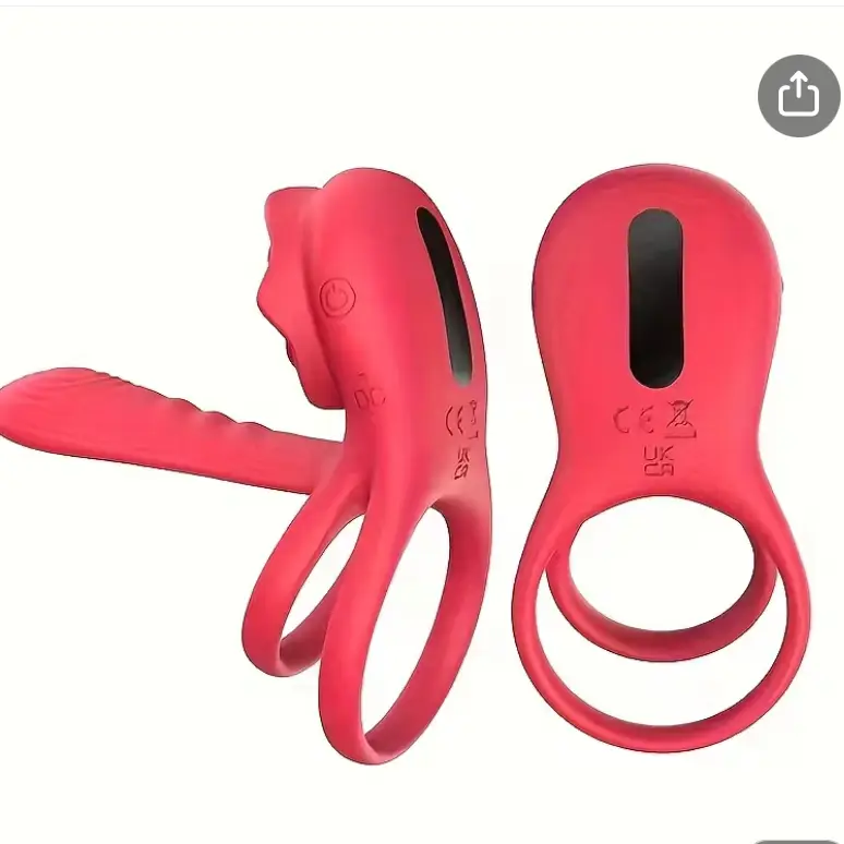 Sleeve de pene - Anillo vibrador de pene con estimulador clitoral de rosa, 9 velocidades de vibración, juguete sexual para adultos, para hombres y mujeres.'s photo #1